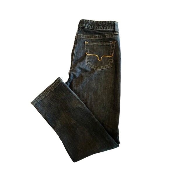 Kimes Ranch Betty Jeans Women Tag 4/32 Mid Rise Straight Leg Bootcut Dark Blue - Picture 7 of 8